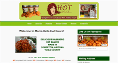 Desktop Screenshot of mamabellahotsauce.com