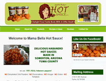 Tablet Screenshot of mamabellahotsauce.com